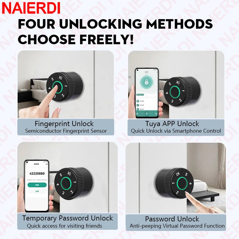 Smart Door Lock Cylinder Tuya Fingerprint Security