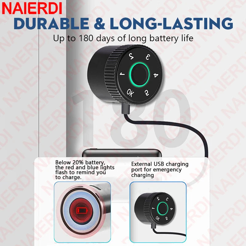 Smart Door Lock Cylinder Tuya Fingerprint Security