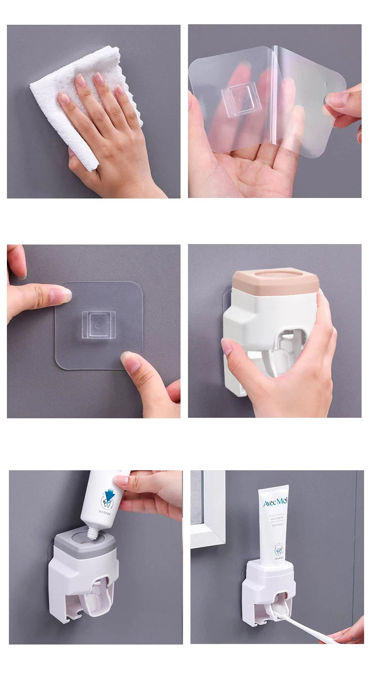 Automatic Toothpaste Dispenser Wall Mount Holder