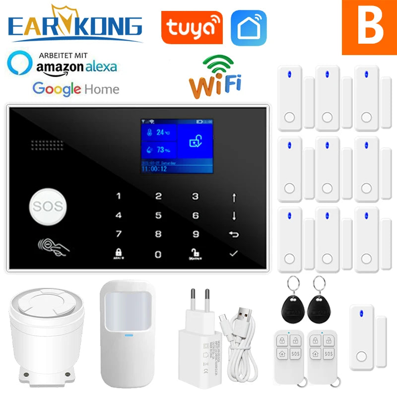 Smart Alarm System WiFi GSM Home Security Kit