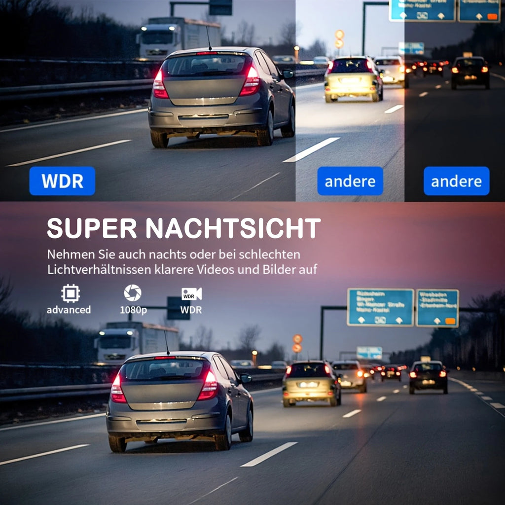 4 Channel Dash Cam WiFi FHD 1080P Car DVR Recorder