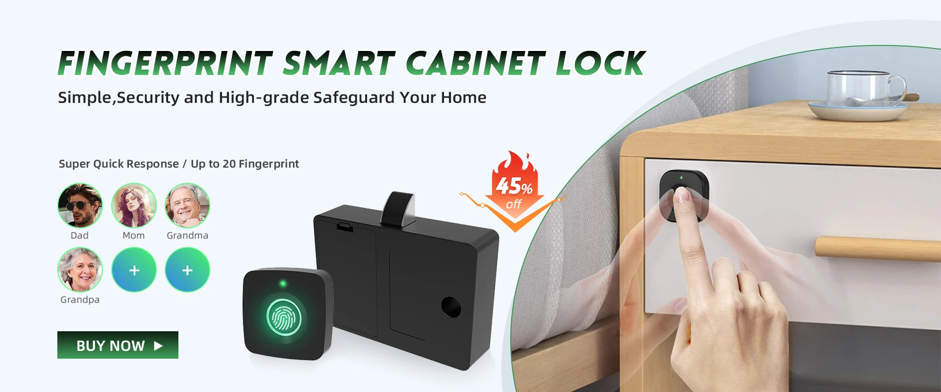 Smart Door Lock Cylinder Tuya Fingerprint Security