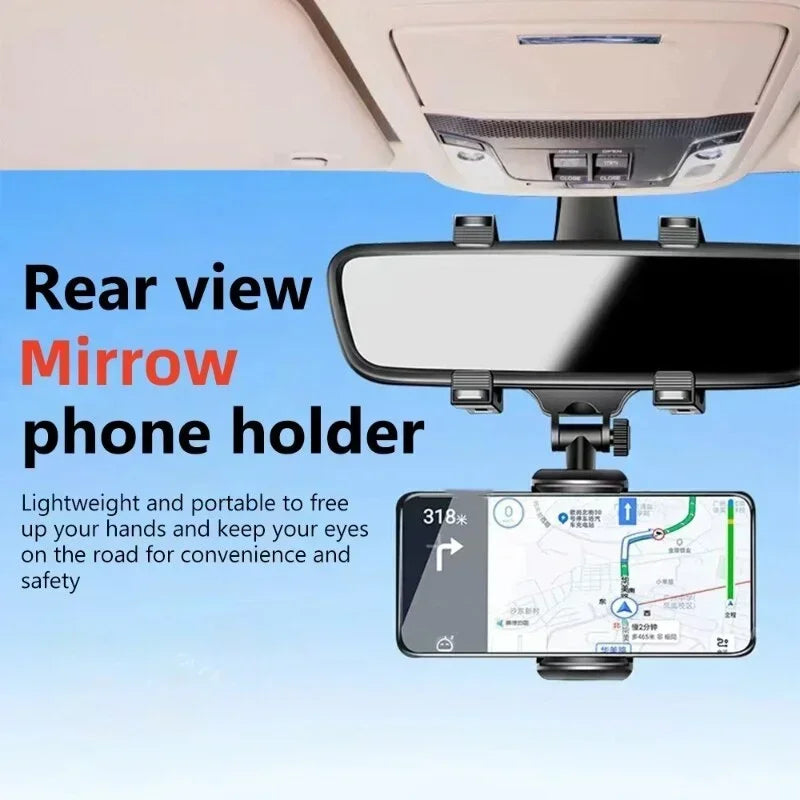 Car Phone Holder Rearview Mirror GPS Mount Stand