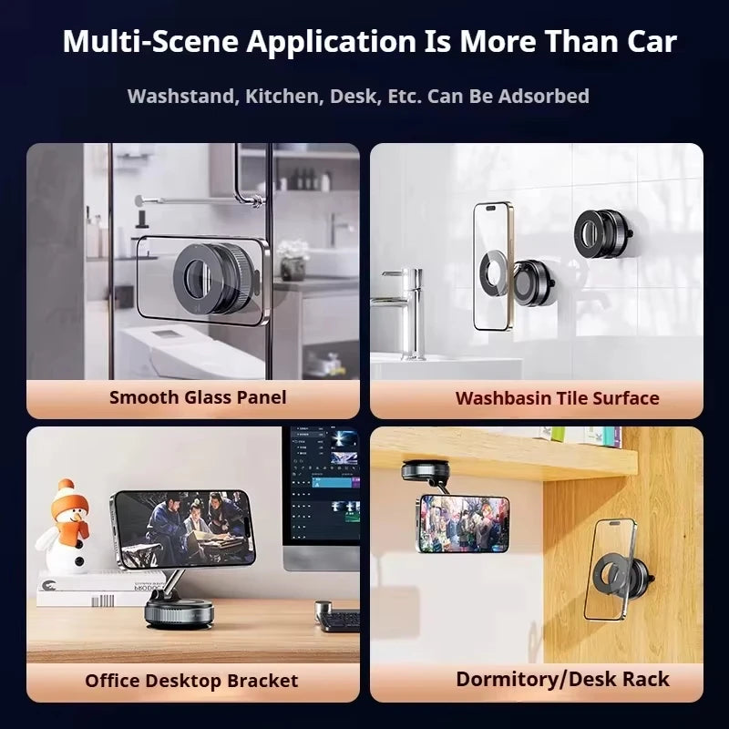 Car Phone Holder Magnetic Suction Cup 360° Rotatable