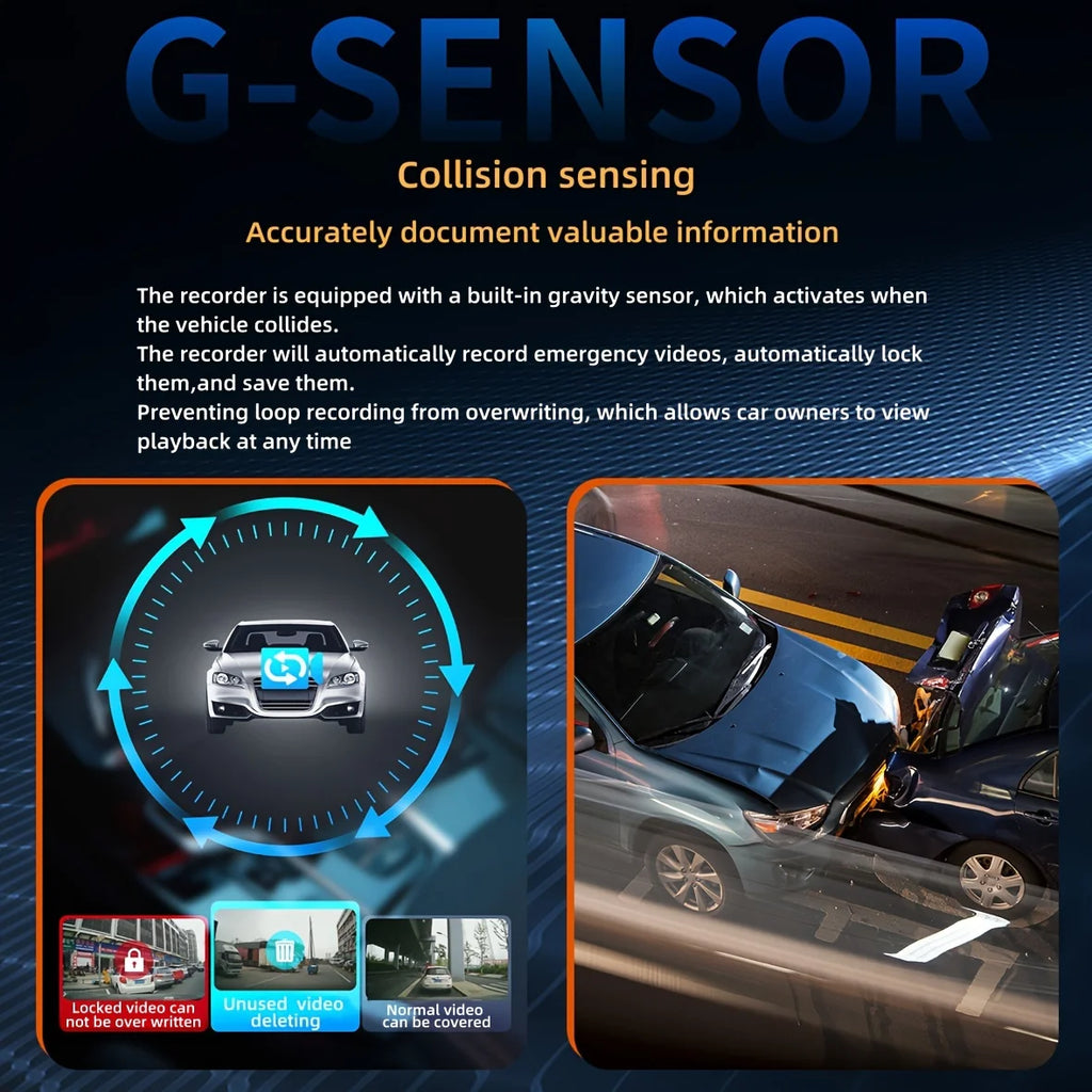 4 Channel Dash Cam WiFi FHD 1080P Car DVR Recorder