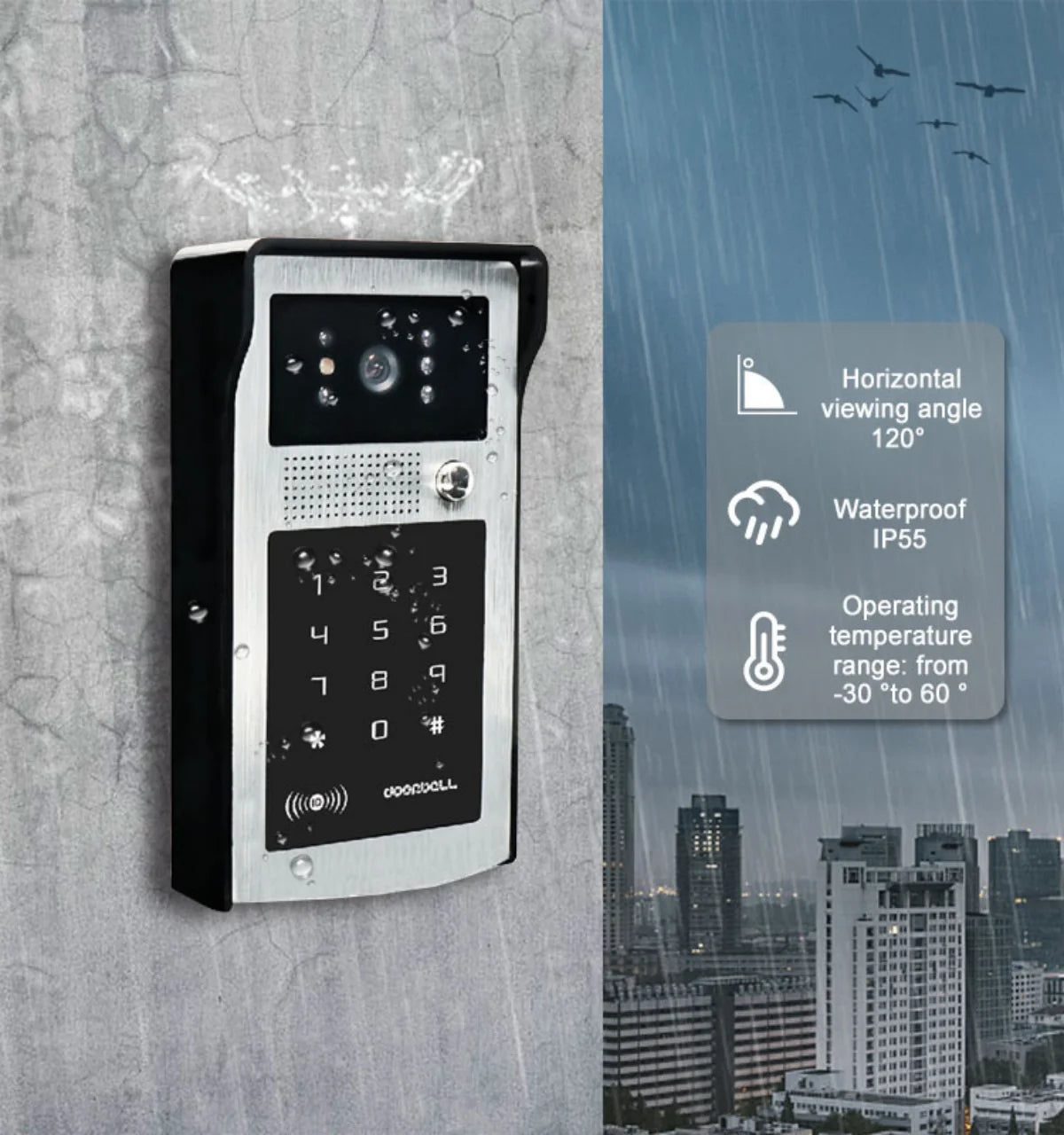 Smart Video Doorbell 1080P WiFi Camera Intercom