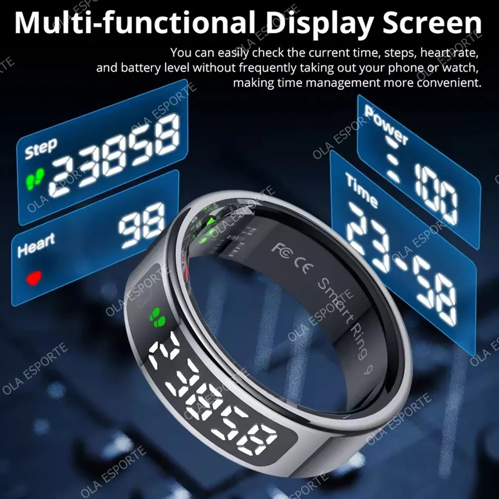 Smart Ring with Display Screen Health Tracker