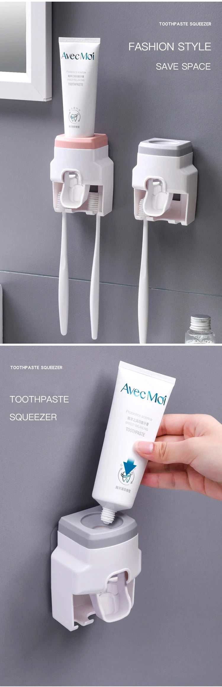 Automatic Toothpaste Dispenser Wall Mount Holder