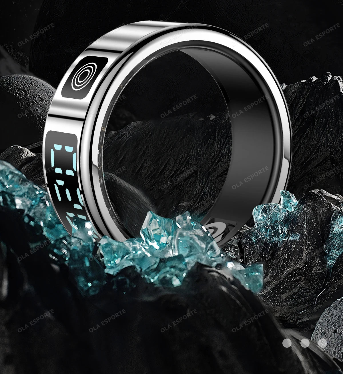 Smart Ring With Display Screen Health Tracker