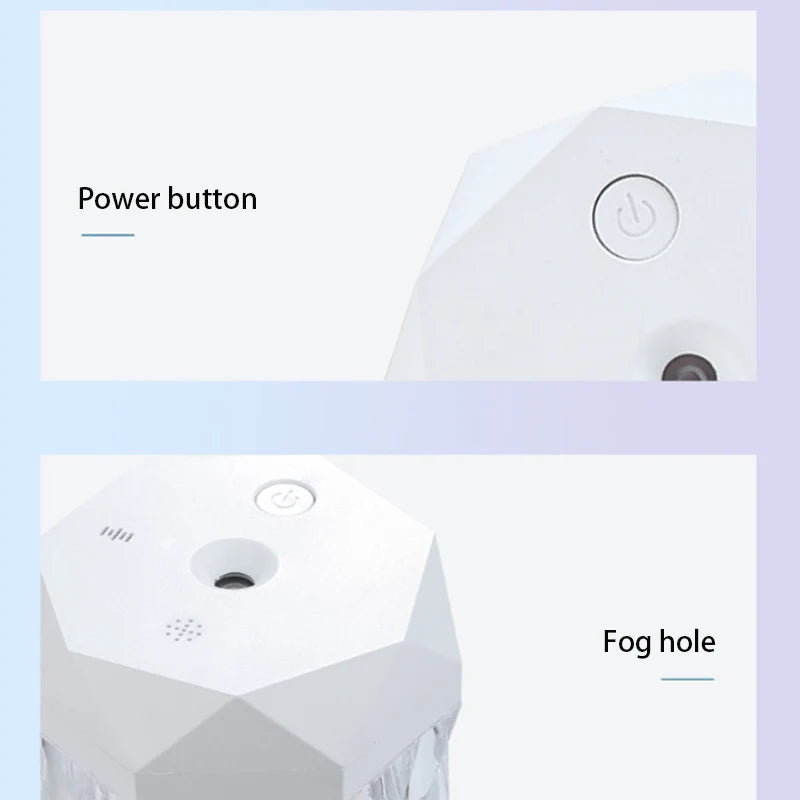 Air Humidifier 400ML Aroma Diffuser RGB Light