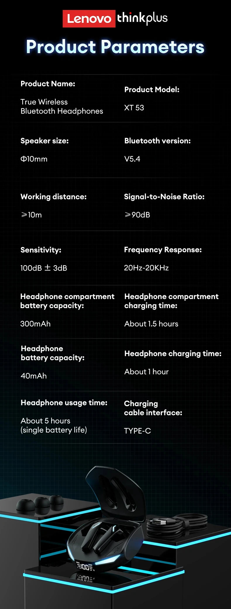 Wireless Bluetooth Earbuds XT53 Gaming Headset