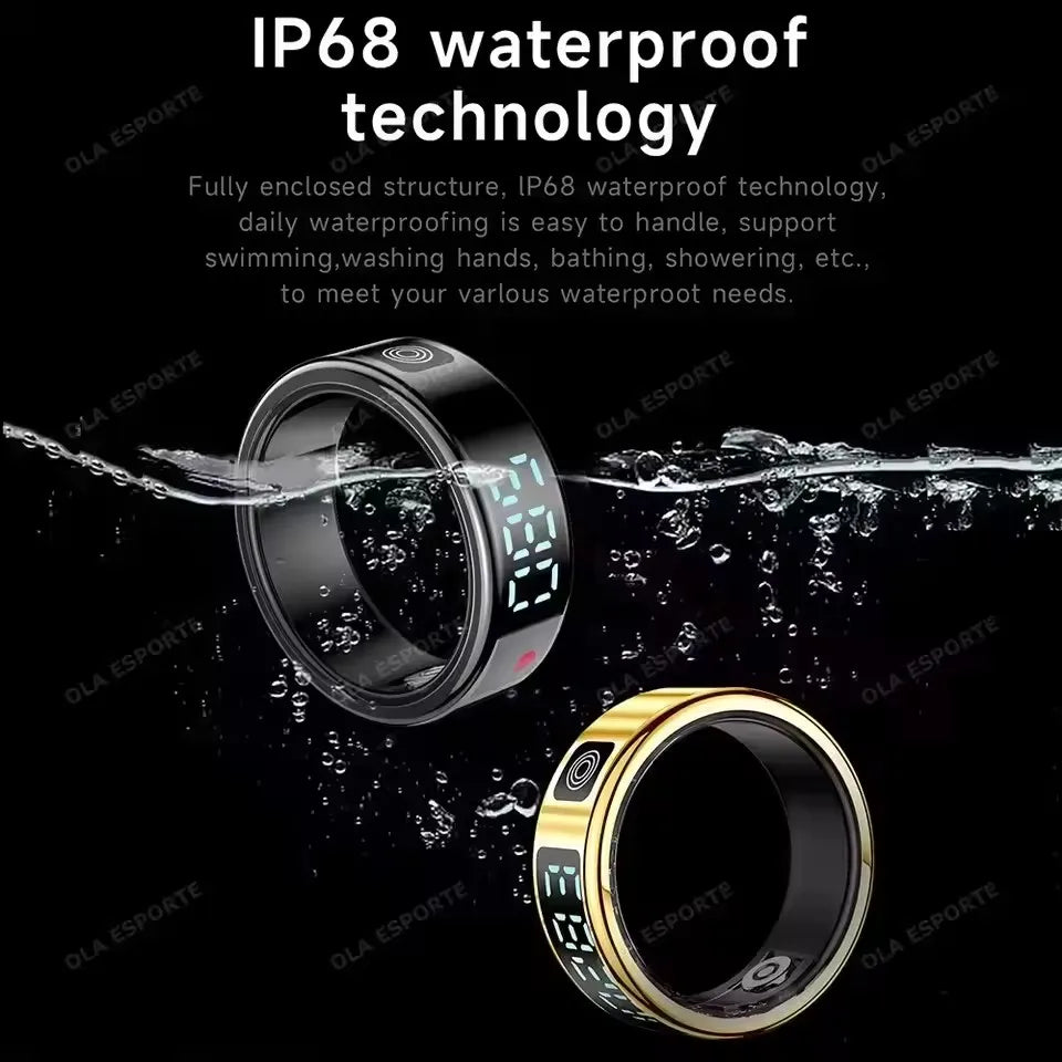 Smart Ring With Display Screen Health Tracker