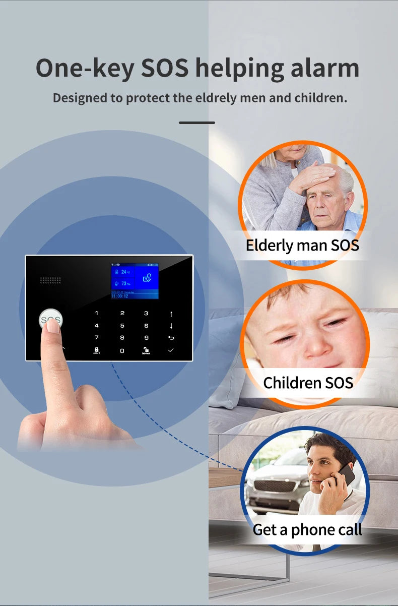 Smart Alarm System WiFi GSM Home Security Kit
