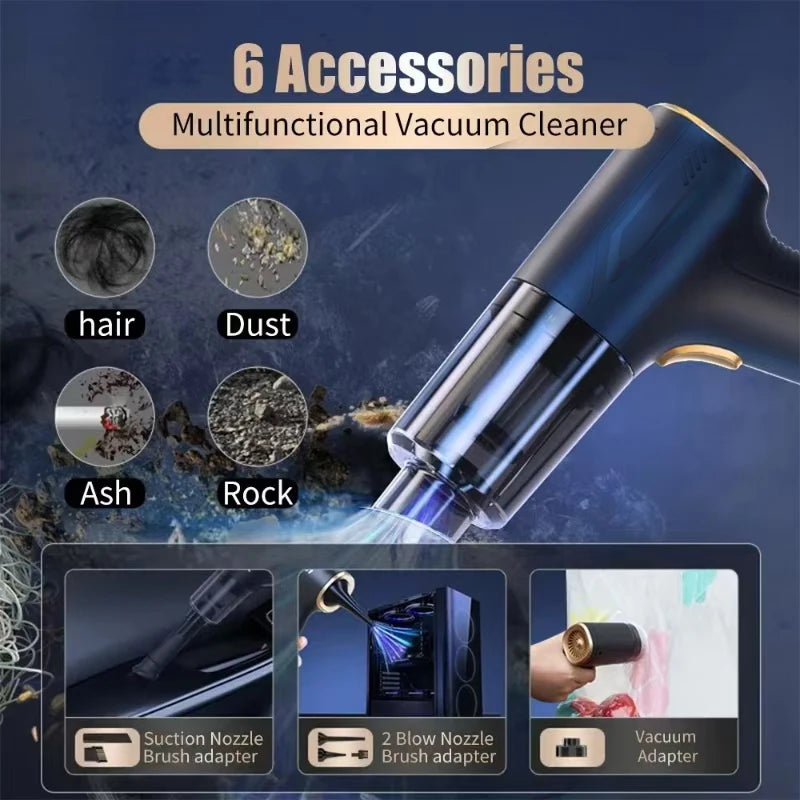 Car Vacuum Cleaner 98000Pa Powerful Wireless