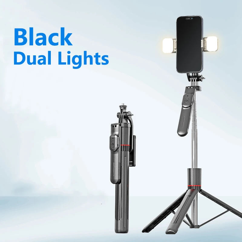 Selfie Stick Tripod 1.7M Bluetooth Remote Fill Light