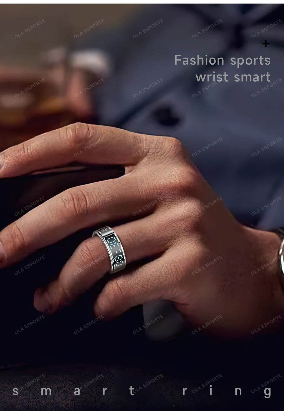 Smart Ring With Display Screen Health Tracker