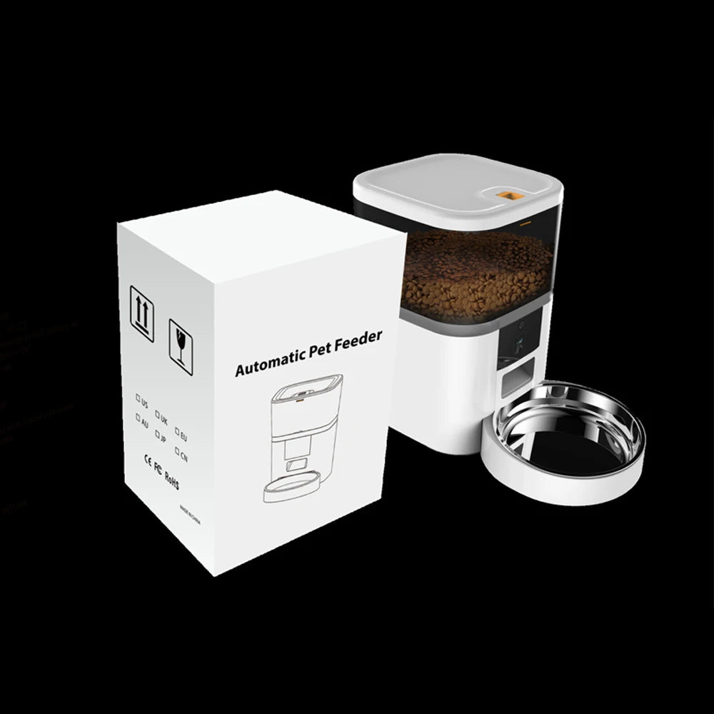 Smart Pet Feeder 4L Camera Automatic Food Dispenser
