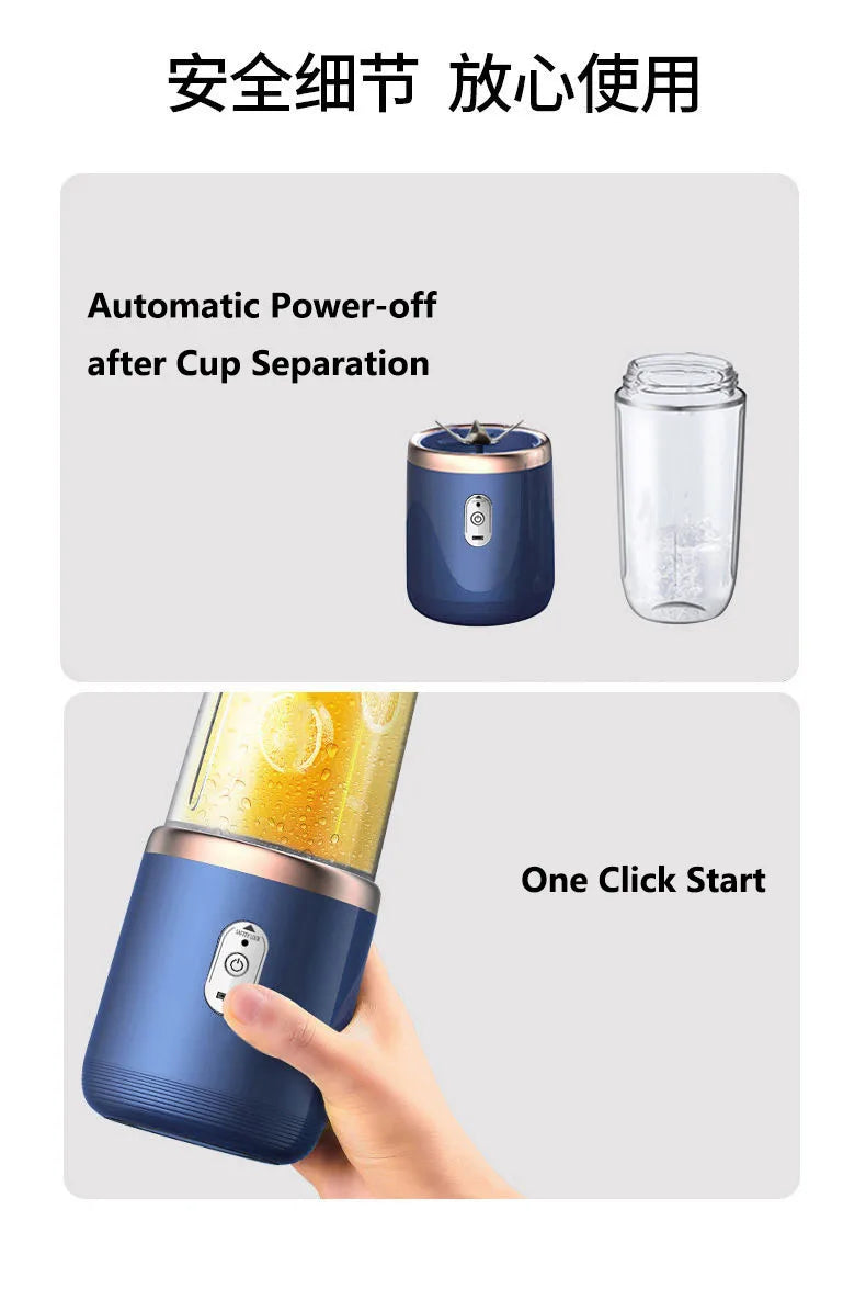 Portable Juicer Blender 400ml USB Smoothie Cup