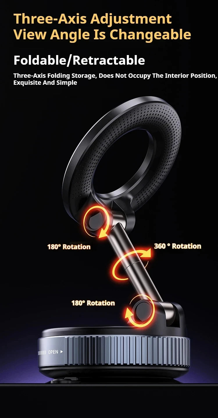 Car Phone Holder Magnetic Suction Cup 360° Rotatable