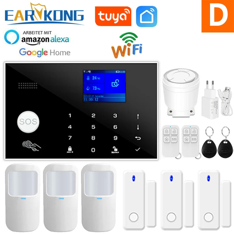 Smart Alarm System WiFi GSM Home Security Kit