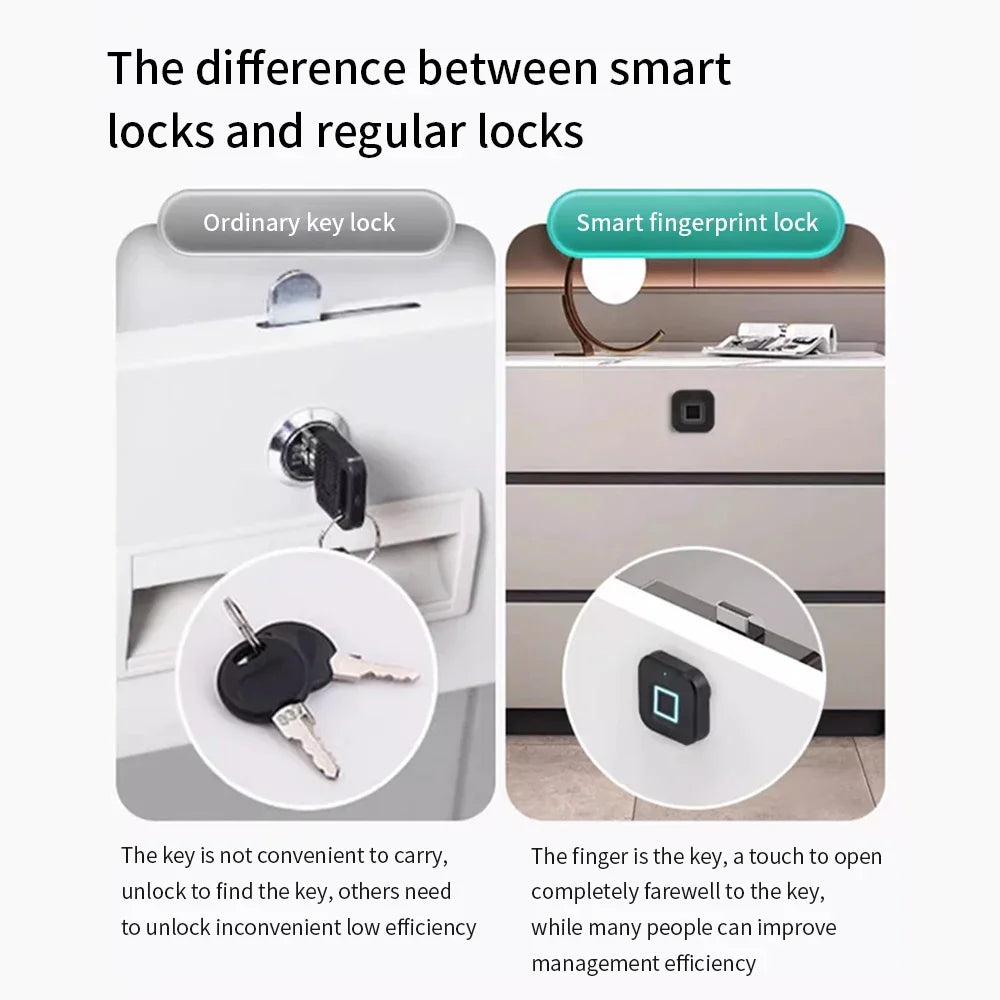 Smart Fingerprint Cabinet Lock Keyless Door Lock