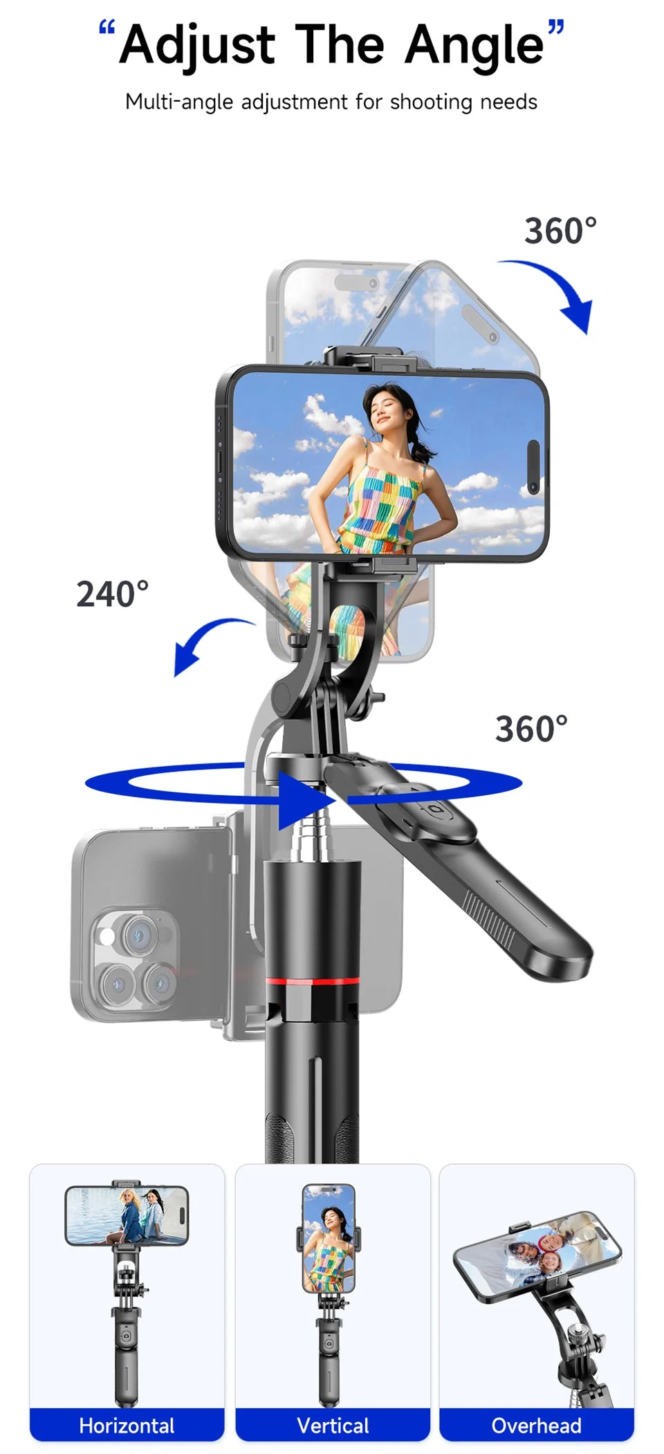 Selfie Stick Tripod 1.7M Bluetooth Remote Fill Light