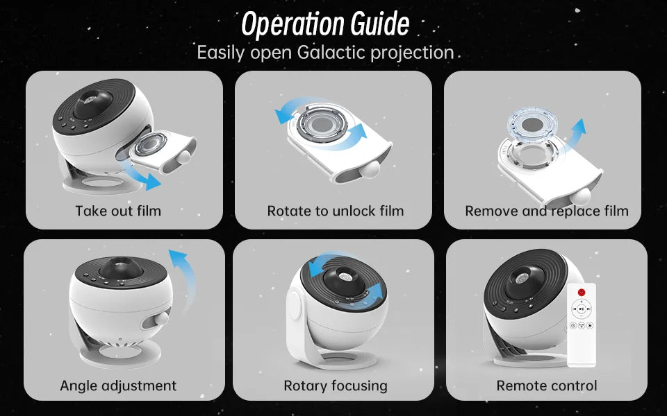 Galaxy Projector Light Star Projector Night Lamp
