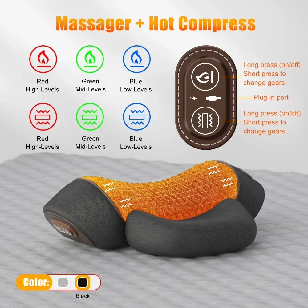 Neck Massager Pillow Electric Heating Support