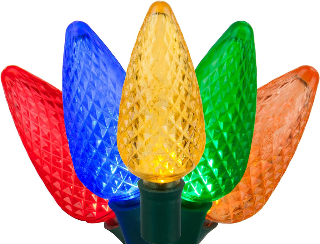 C9 Christmas Lights 25 LED Multicolor 17FT Outdoor C9 Multicolor Christmas Lights Set of 25, 17 Ft, Multi Colored Christmas Lights Outdoor C9 LED Christmas Lights Multicolor C9 Christmas Lights Party Multicolor LED Christmas Lights